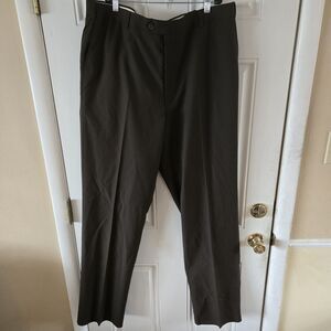 Palm Beach Reflex Dress Pants 42R Brown Wool Blend Unhemmed NWT Classic Slacks